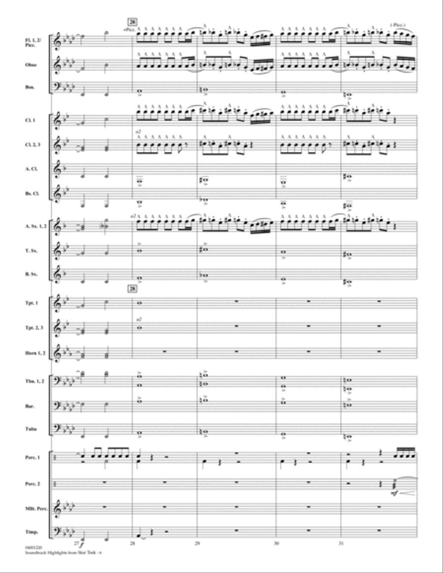 Star Trek - Soundtrack Highlights - Full Score Score scores gallery preview page 6