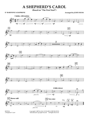 A Shepherd's Carol (Based On The First Noel) - Eb Baritone Saxophone