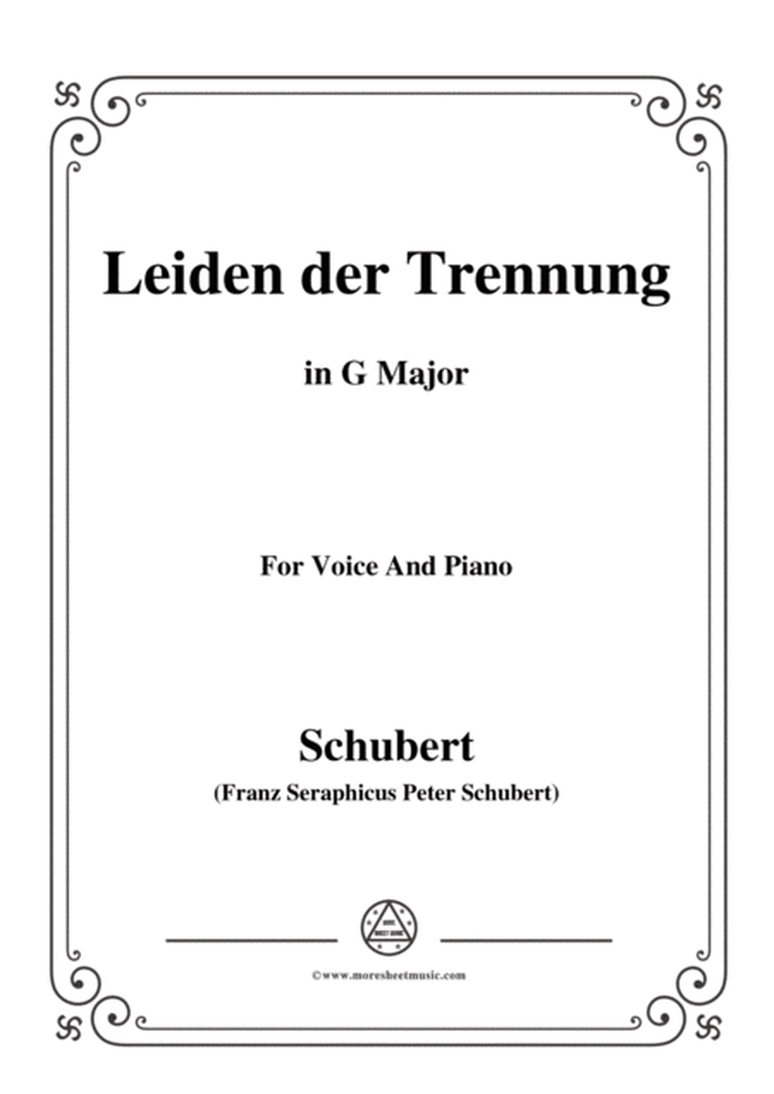 Schubert-Leiden der Trennung,in G Major,for Voice&Piano image number null