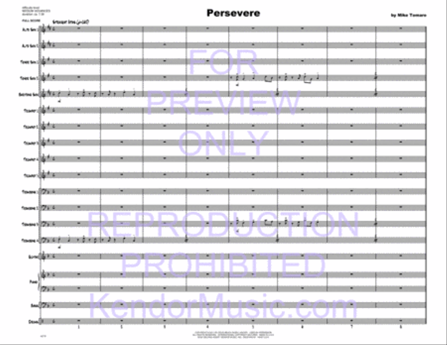 Persevere (Full Score) Jazz Ensemble scores gallery preview page 2