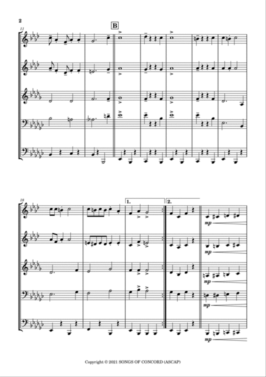 Yerba Buena Strut Yerba Buena Strut Brass Ensemble scores gallery preview page 3