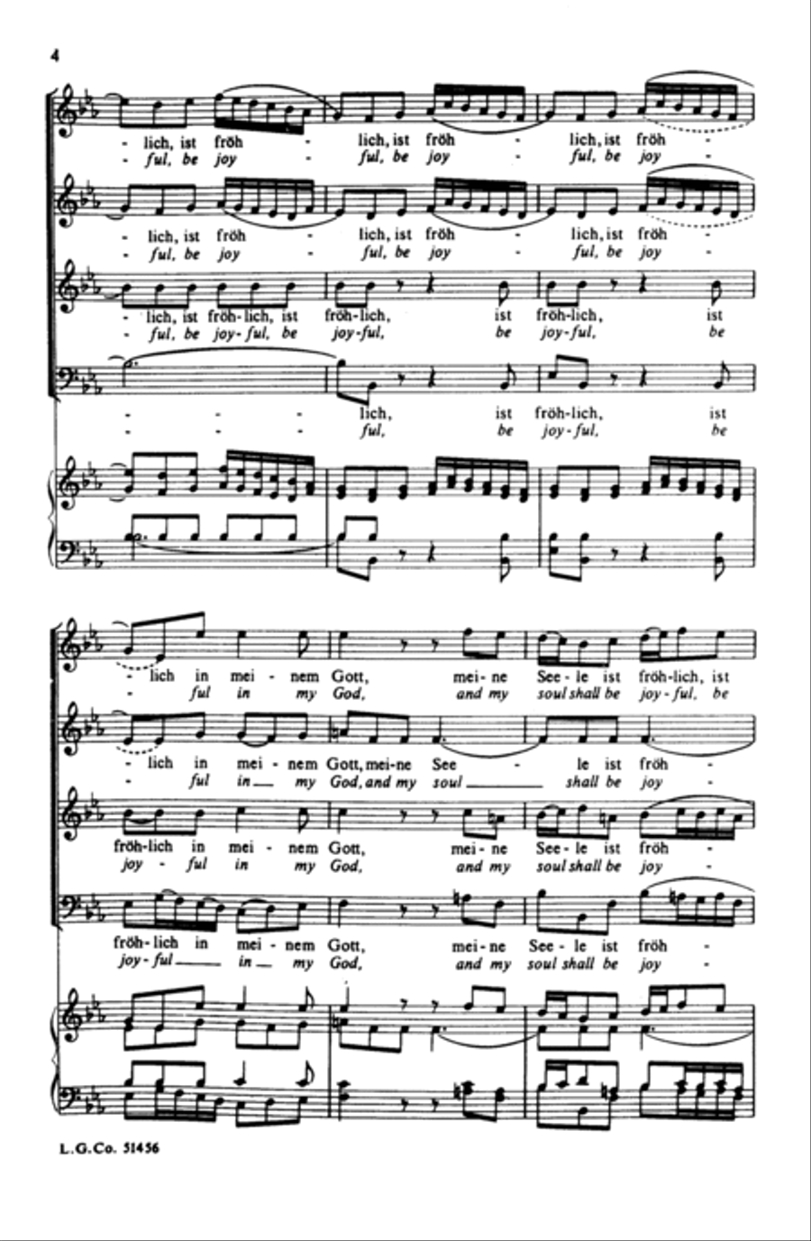 Ich Freue Mich Im Herrn (I Will Rejoice in the Lord) 4-Part scores gallery preview page 13