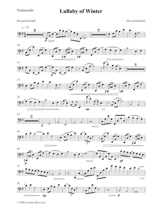 Lullaby of Winter (Downloadable Violoncello Part)