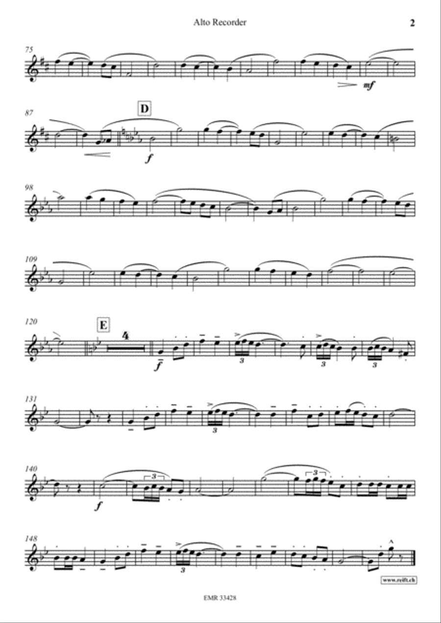 Costa Del Sol Alto Recorder scores gallery preview page 3