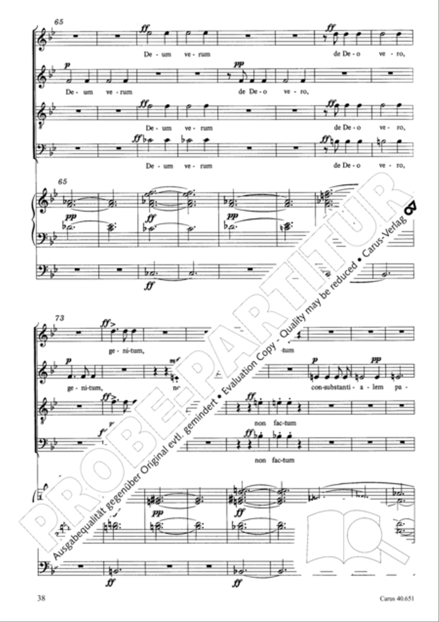 Mass in D Major (Missa in D) 4-Part scores gallery preview page 47