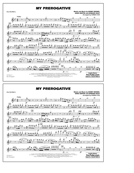 My Prerogative (arr. Ishbah Cox) - Flute/Piccolo