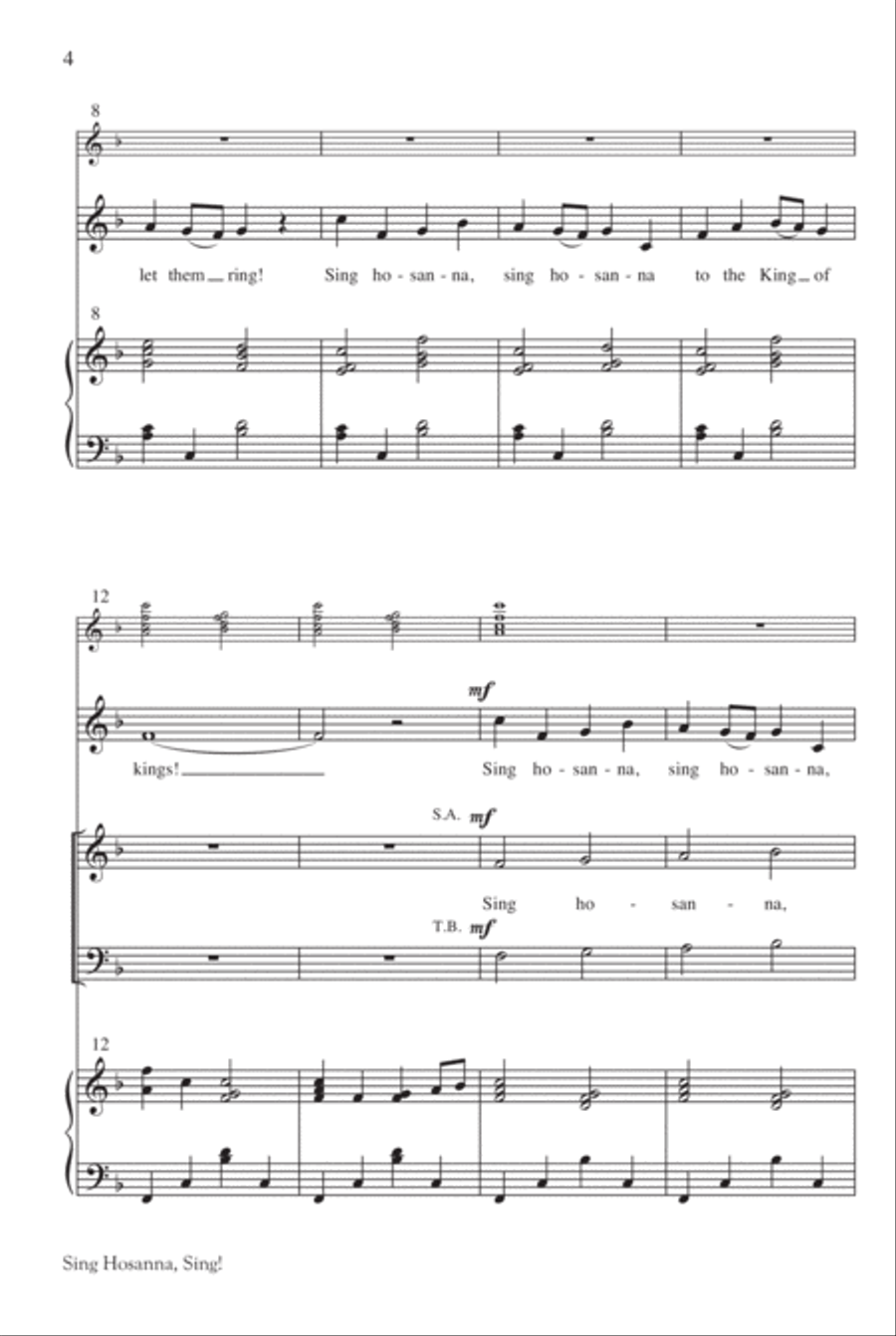 Sing Hosanna, Sing! 4-Part scores gallery preview page 5