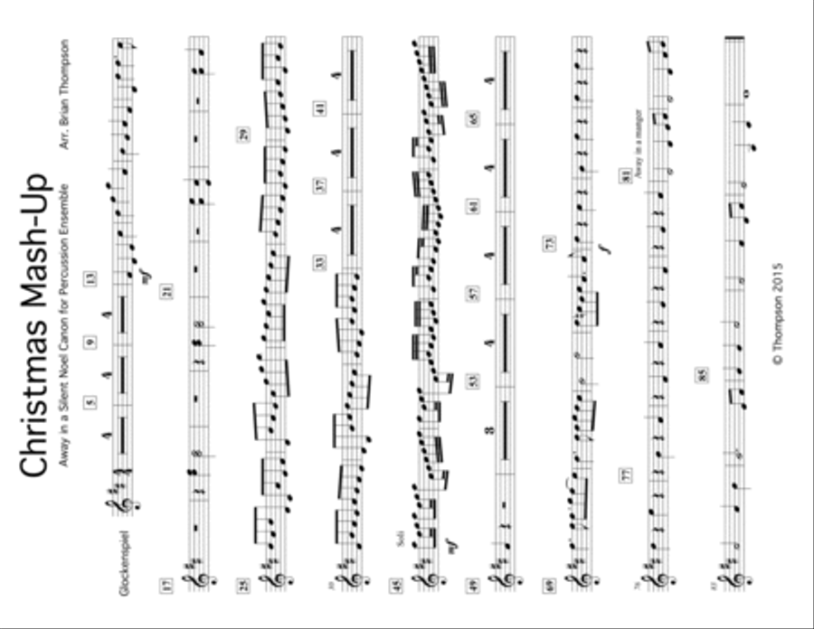Christmas Mash-up For Percussion Ensemble Percussion Ensemble scores gallery preview page 6