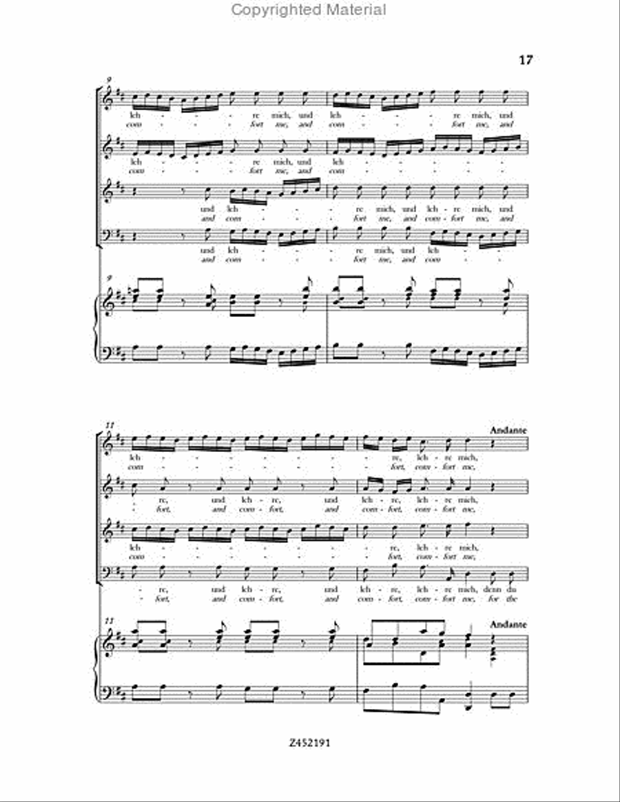 Nach dir, Herr, Verlanget Mich, BWV 150 Choir scores gallery preview page 17