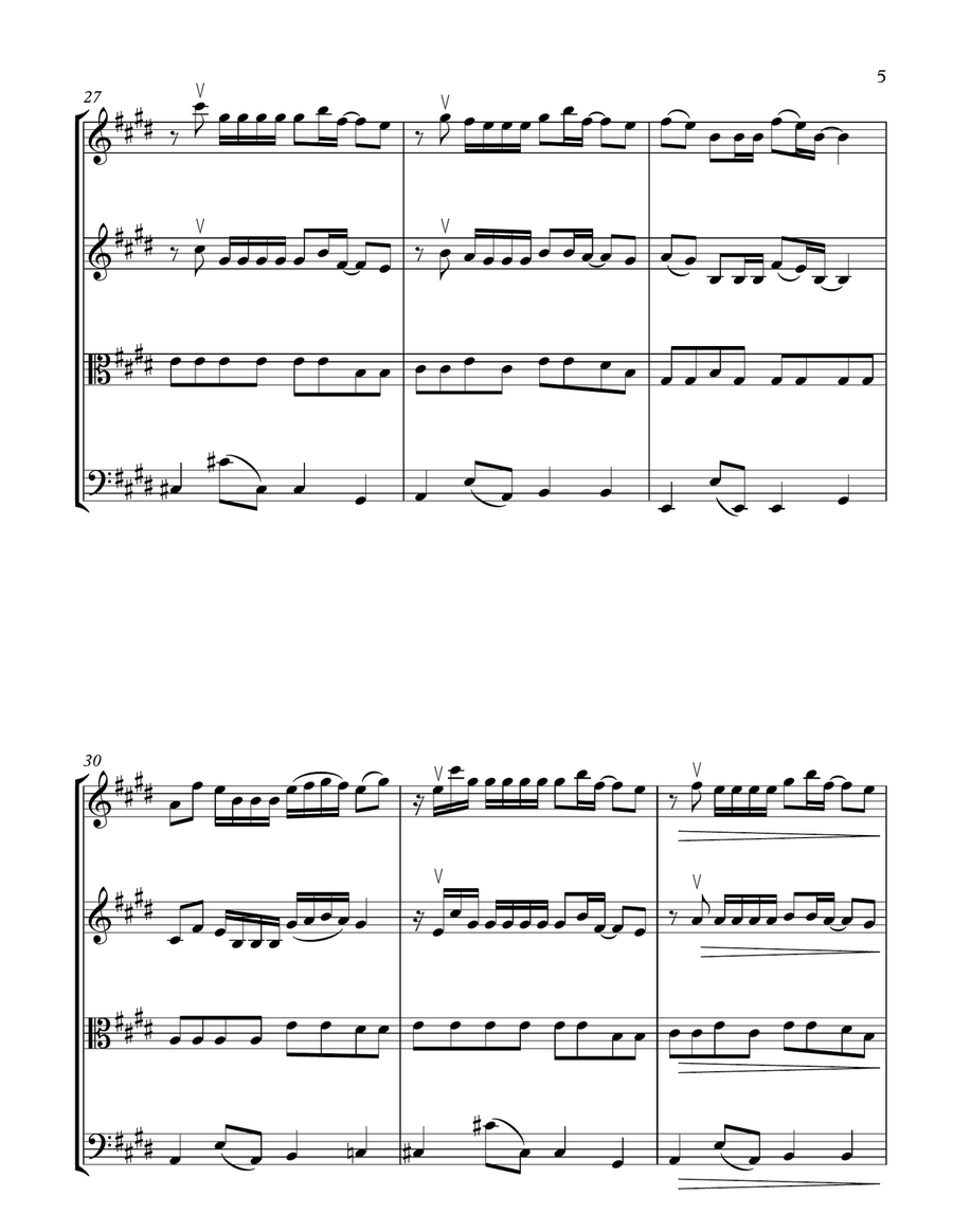Always Be My Baby String Quartet scores gallery preview page 5