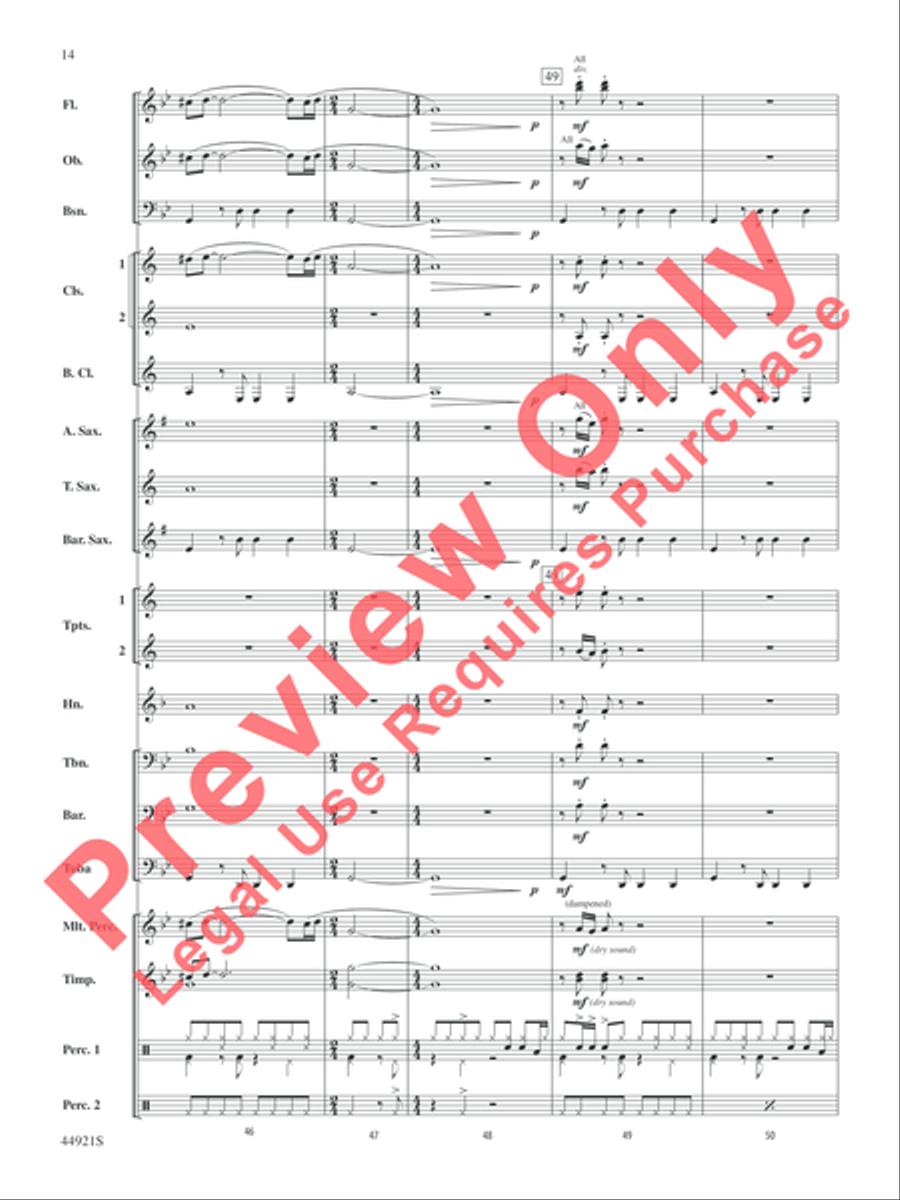The Man from U.N.C.L.E. (from the Original Motion Picture Soundtrack) Concert Band scores gallery preview page 15
