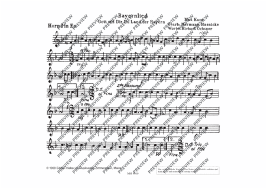 Bayernlied Concert Band scores gallery preview page 14