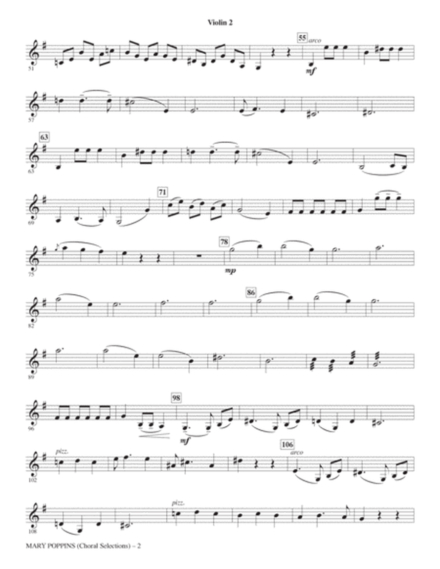Mary Poppins (Choral Selections) (arr. John Leavitt) - Violin 2