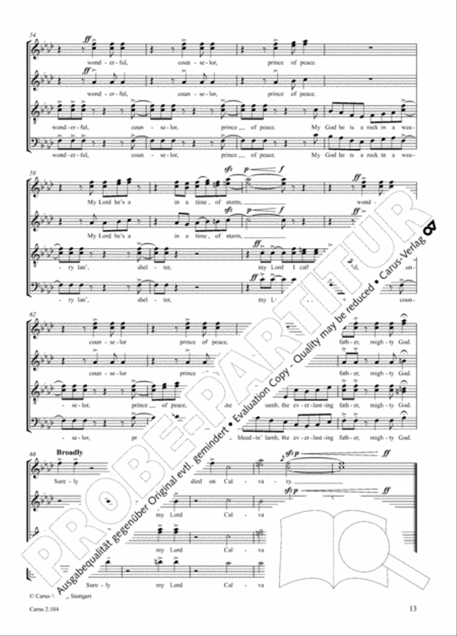 Hallelujah. Gospels and Spirituals for mixed choir Mixed Choir scores gallery preview page 10