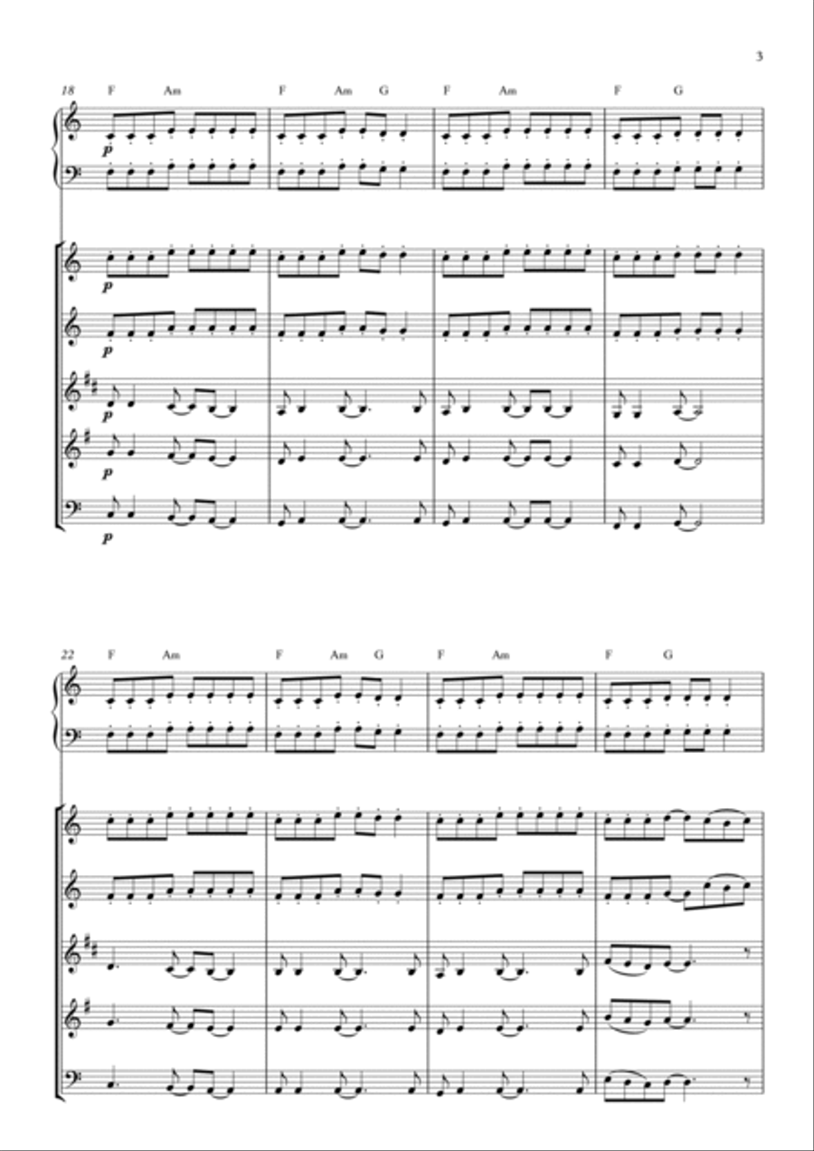 Rock You Like A Hurricane Woodwind Quintet scores gallery preview page 3