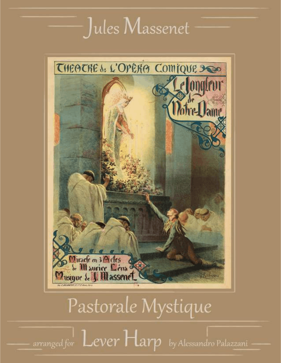 Le Jongleur de Notre Dame: PASTORALE MYSTIQUE -solo Lever Harp Celtic Harp scores gallery preview page 1