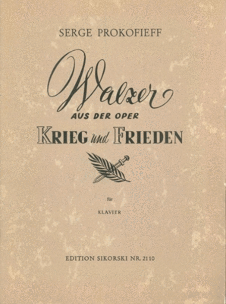 Waltz from War and Peace, Op 96 Piano Solo scores gallery preview page 1