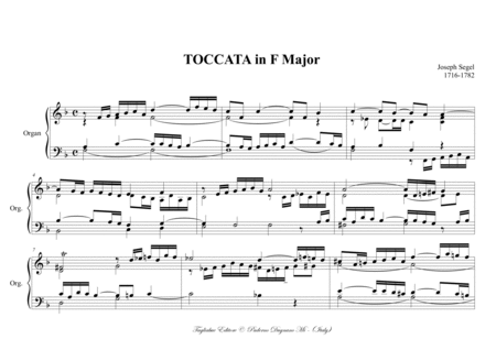 J. Seeger, TOCCATA IN F MAJOR image number null