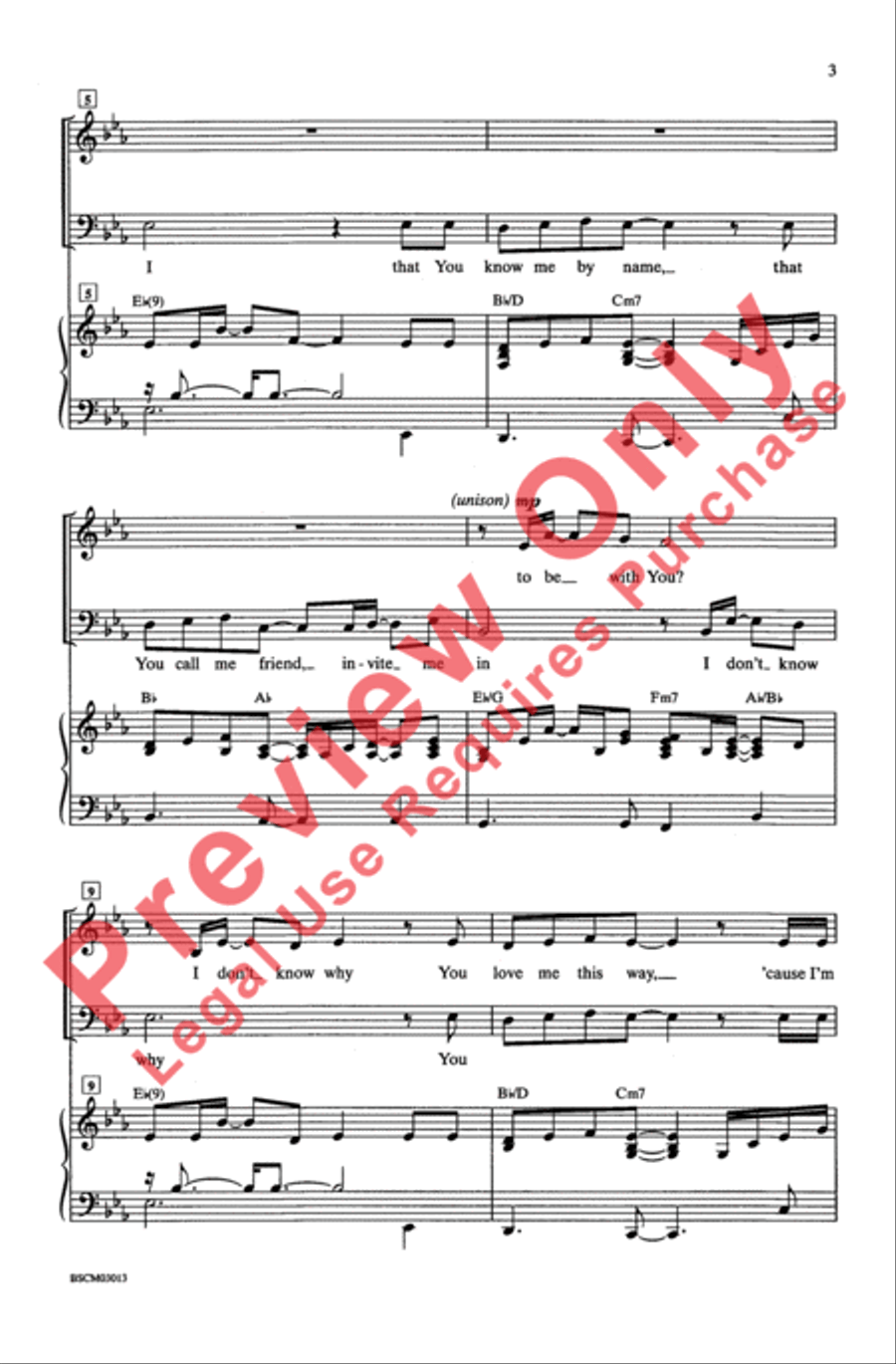 Who Am I - SATB 4-Part scores gallery preview page 3