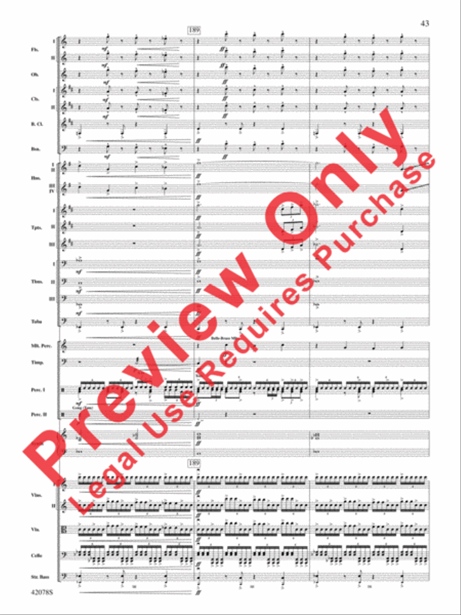 Man of Steel, Selections from Full Orchestra scores gallery preview page 44