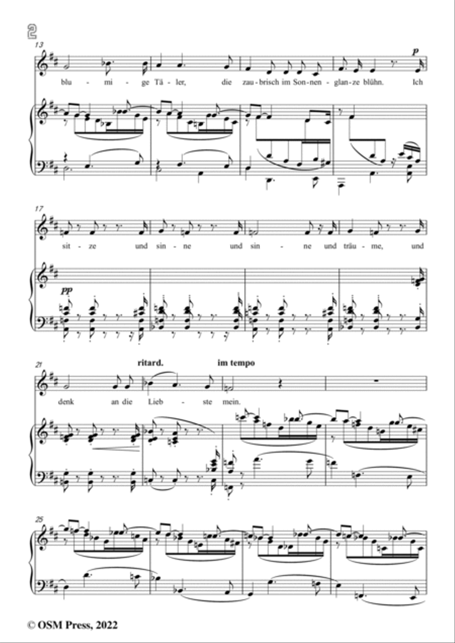 Schumann-Mein Wagen rollet langsam,in D Major,Op.142 No.4 Voice scores gallery preview page 4