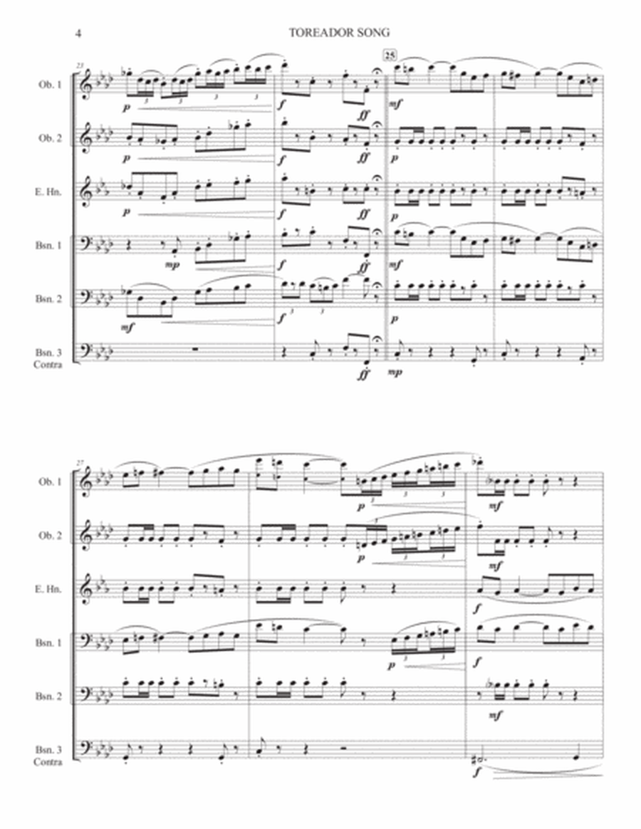 "Toreador Song" from Carmen Suite (Double Reed Ensemble)
