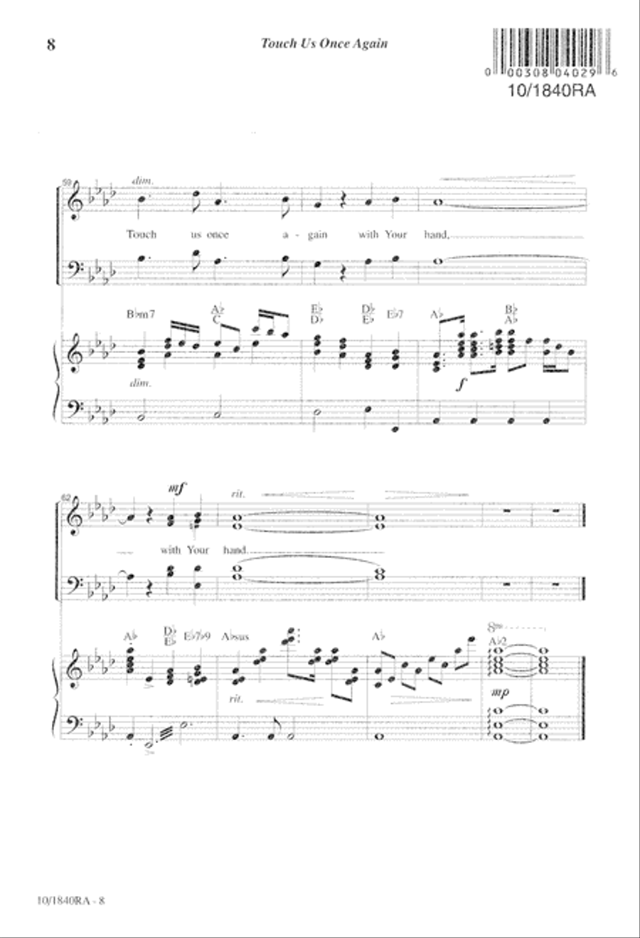Touch Us Once Again 4-Part scores gallery preview page 8