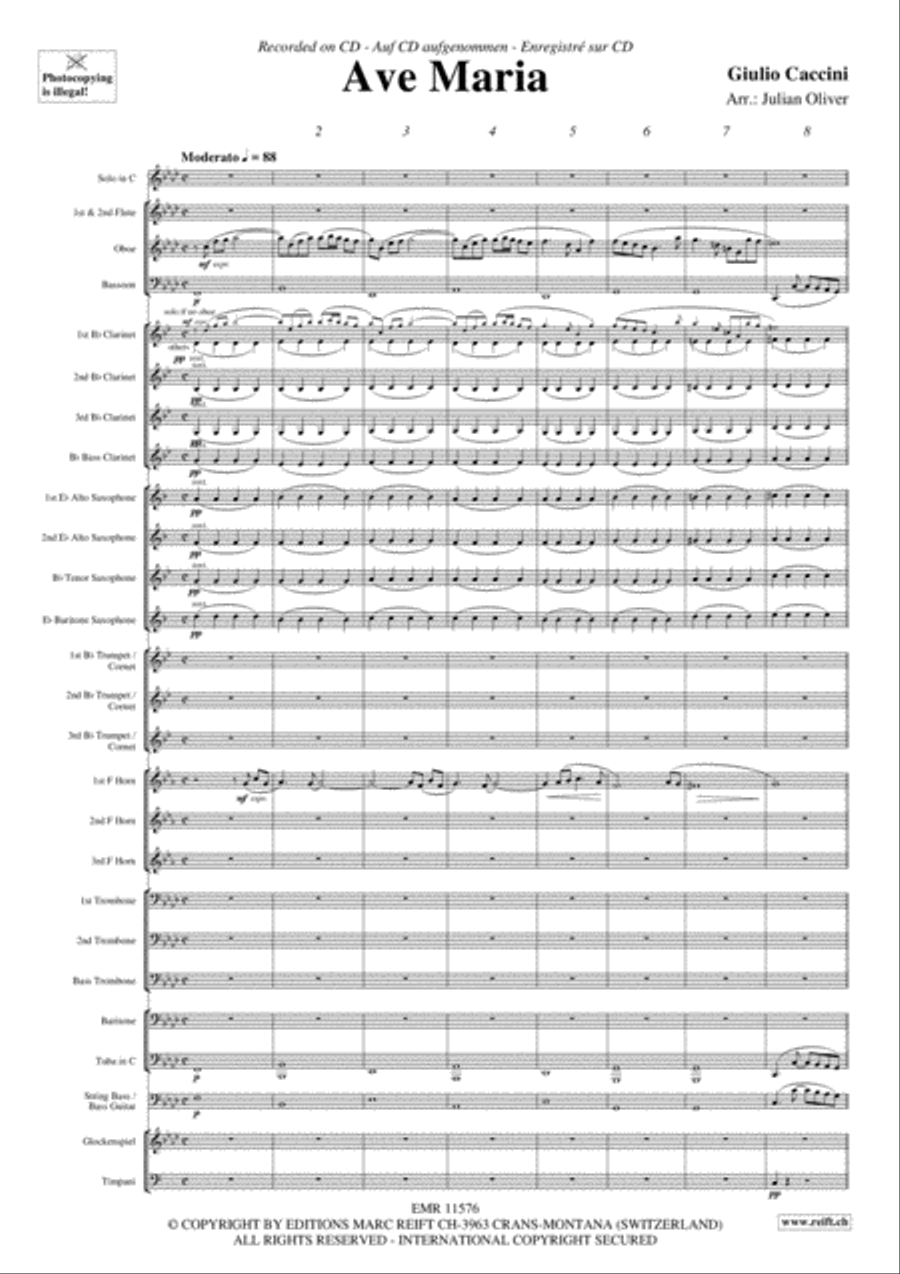 Ave Maria Concert Band scores gallery preview page 3