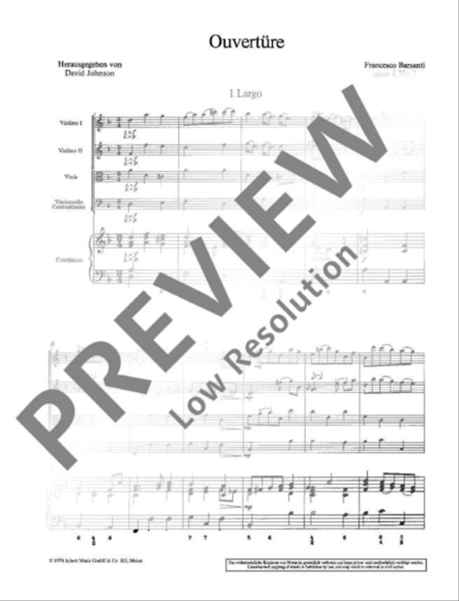 Overture D Minor Overture D Minor Basso Continuo scores gallery preview page 5
