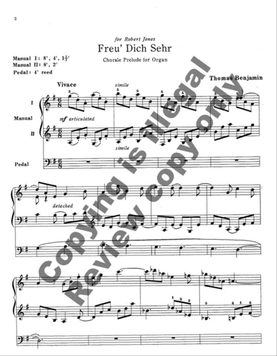 Chorale Prelude on Freu dich sehr Organ scores gallery preview page 4