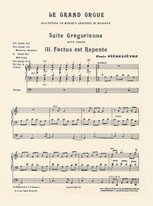 Book cover for Suite Gregorienne: Factus est repente