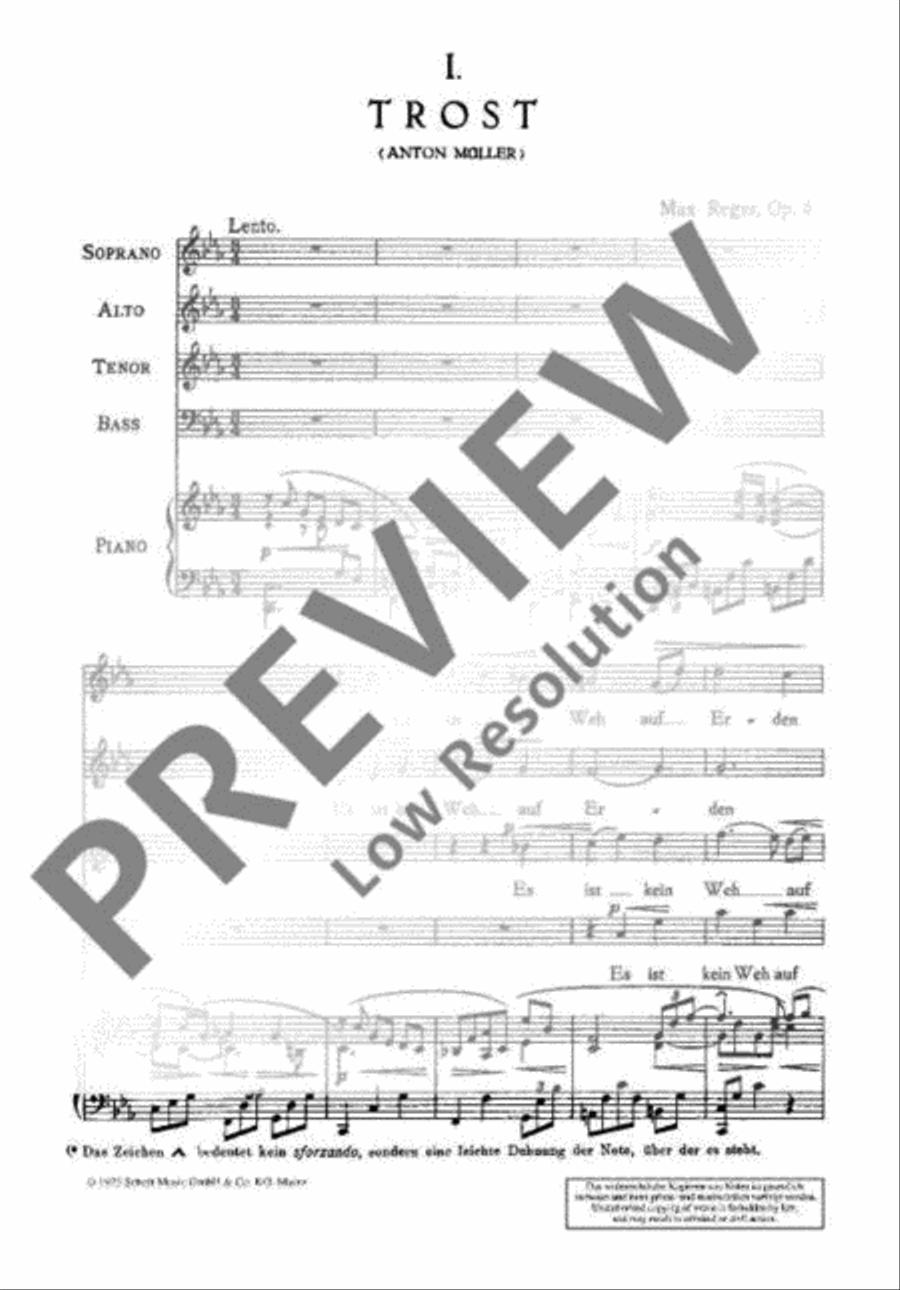 Drei Chöre 4-Part scores gallery preview page 4