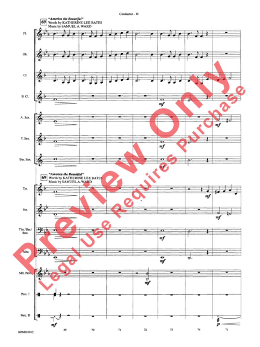 Patriotic Bits & Pieces Concert Band scores gallery preview page 17