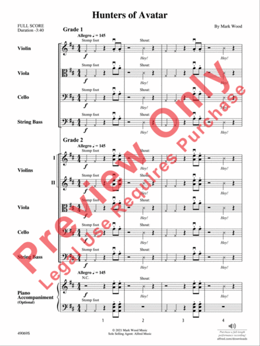 Hunters of Avatar String Orchestra scores gallery preview page 4