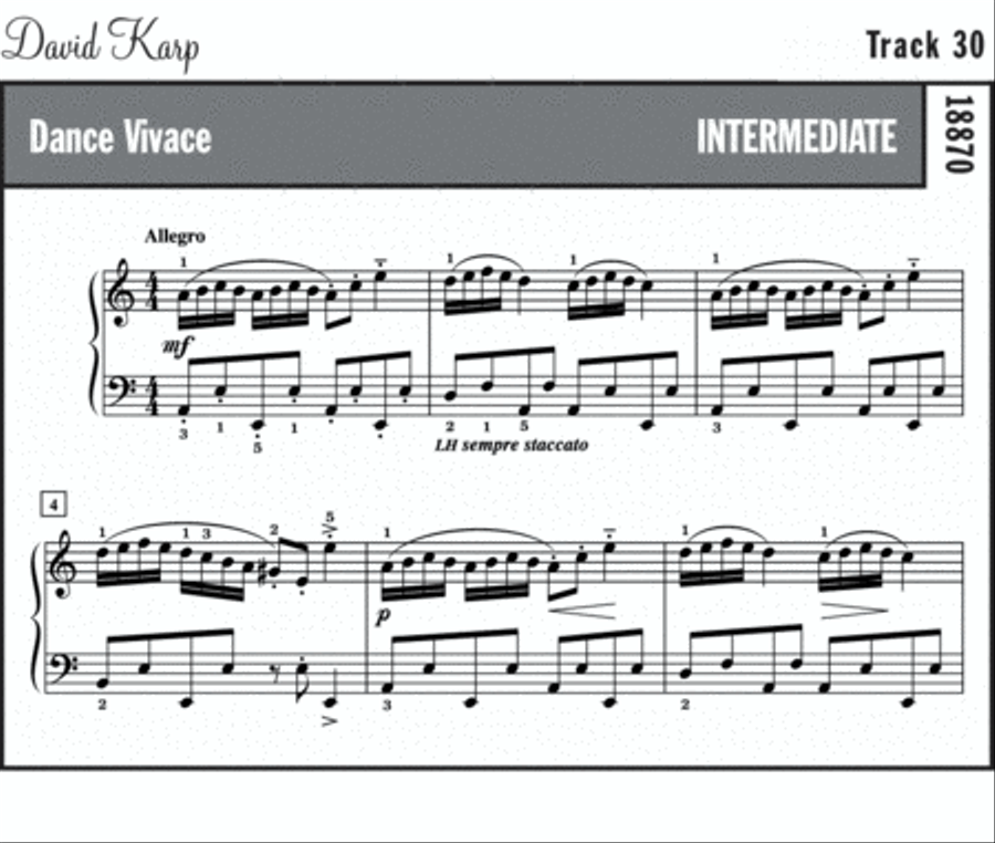Dance Vivace Piano Solo scores gallery preview page 2