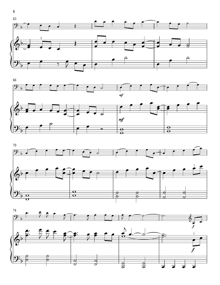 Peponi (Paradise) Cello scores gallery preview page 6