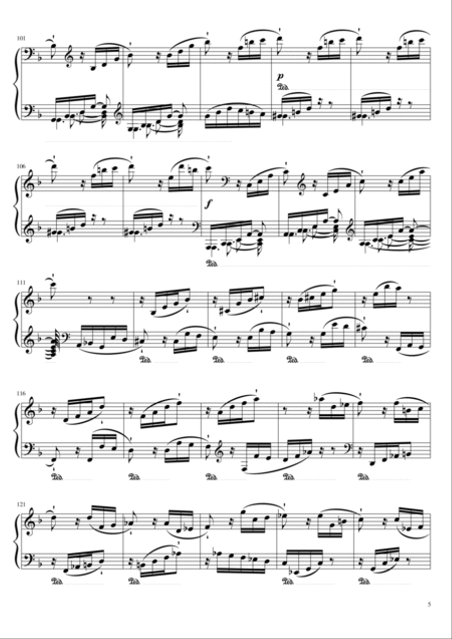 Sonate No. 17 Tempest 3rd Movement Piano Solo scores gallery preview page 5