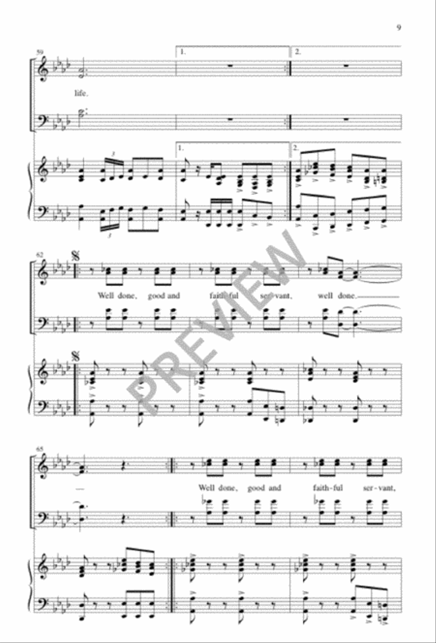 Faithful over a Few Things 4-Part scores gallery preview page 10