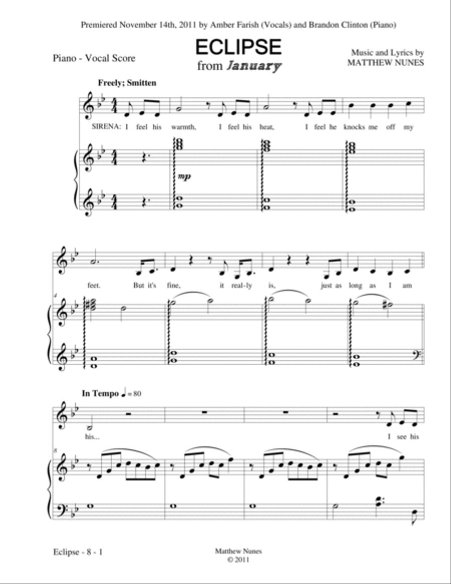 Eclipse for Mezzo-Soprano and Piano Mezzo-Soprano Voice scores gallery preview page 3
