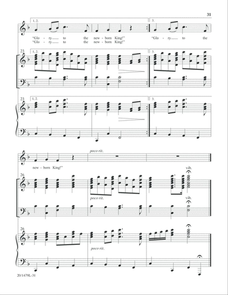 Christmas Carol Celebrations - Keyboard/Handbell Score 5-Octaves scores gallery preview page 32