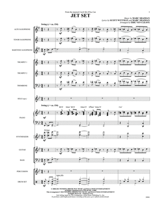 Jet Set (from the musical Catch Me If You Can): Score