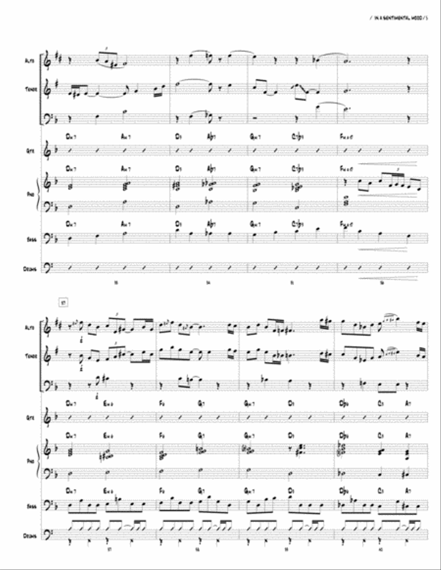 In A Sentimental Mood Jazz Ensemble scores gallery preview page 6
