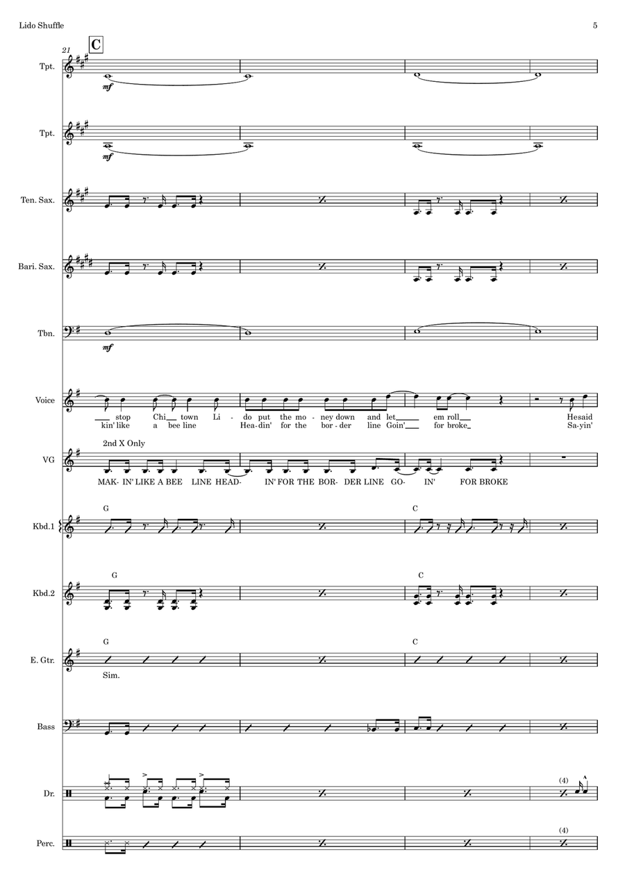 Lido Shuffle Large Ensemble scores gallery preview page 5