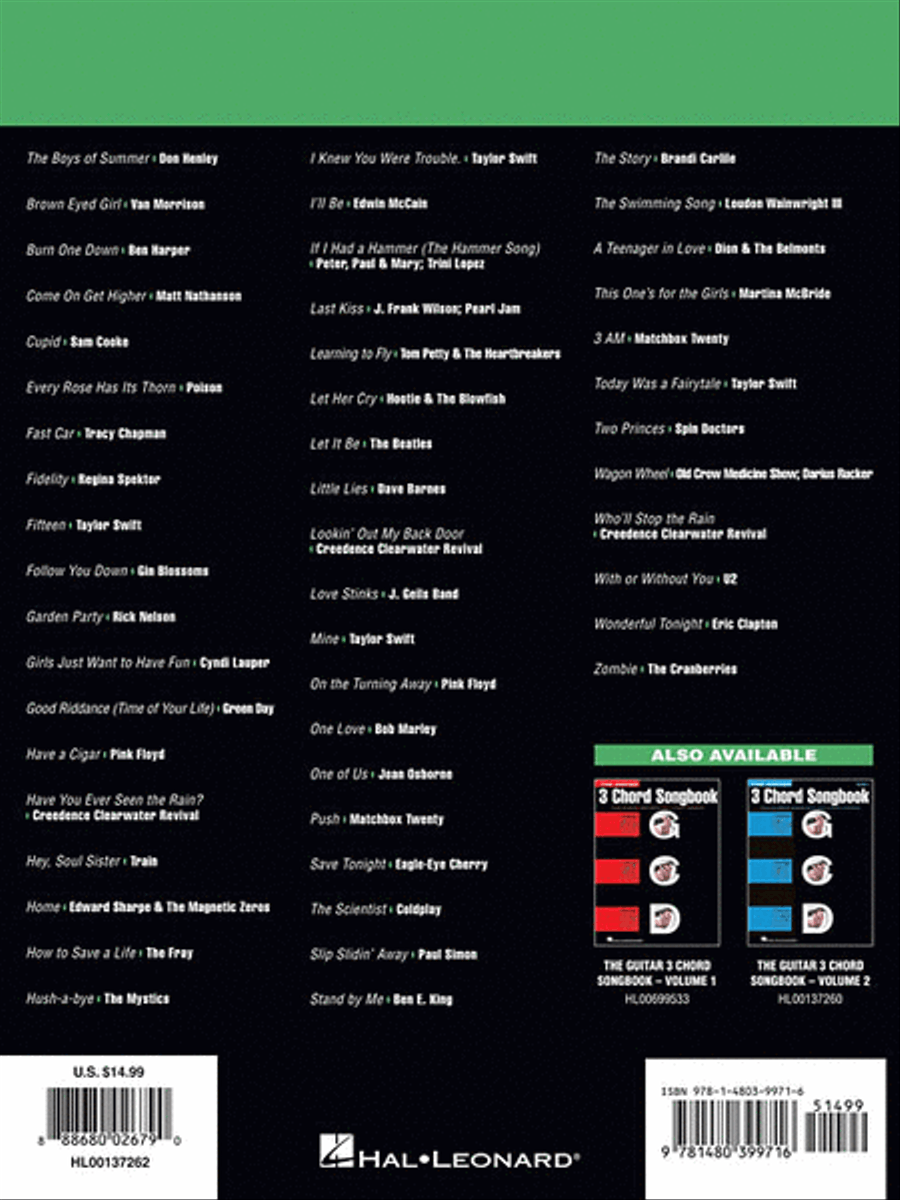 The Guitar 4-Chord Songbook G-C-D-Em Electric Guitar scores gallery preview page 2