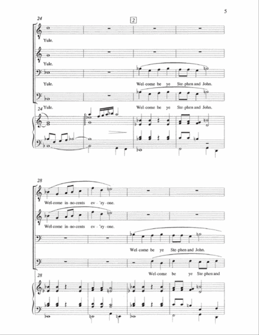 Welcome Yule TTBB scores gallery preview page 4
