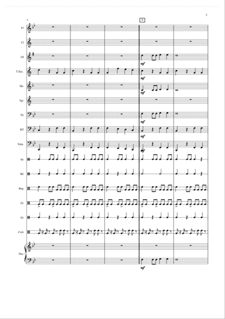 La Bendicion Seis Concert Band scores gallery preview page 2