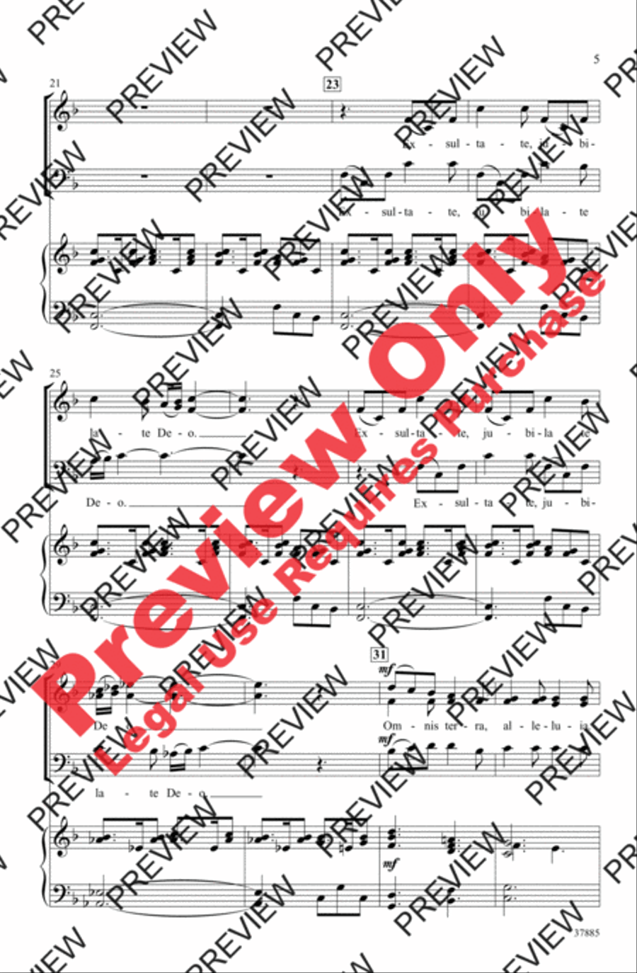 Exsultate, Jubilate 3-Part scores gallery preview page 5