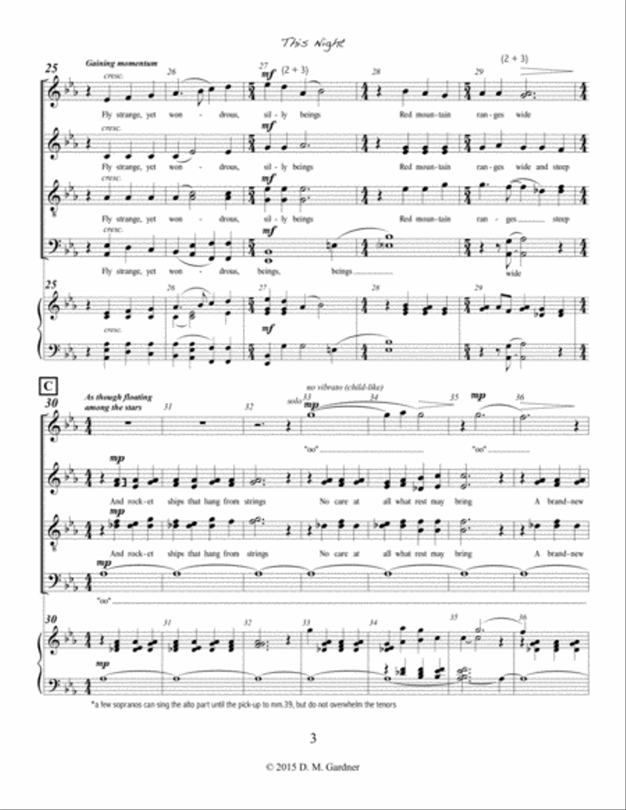 This Night (SATB divisi, unaccompanied) Divisi scores gallery preview page 5