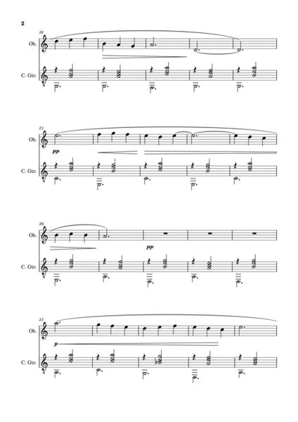 Erik Satie - 3rd Gymnopédie. Arrangement for Oboe and Classical Guitar image number null