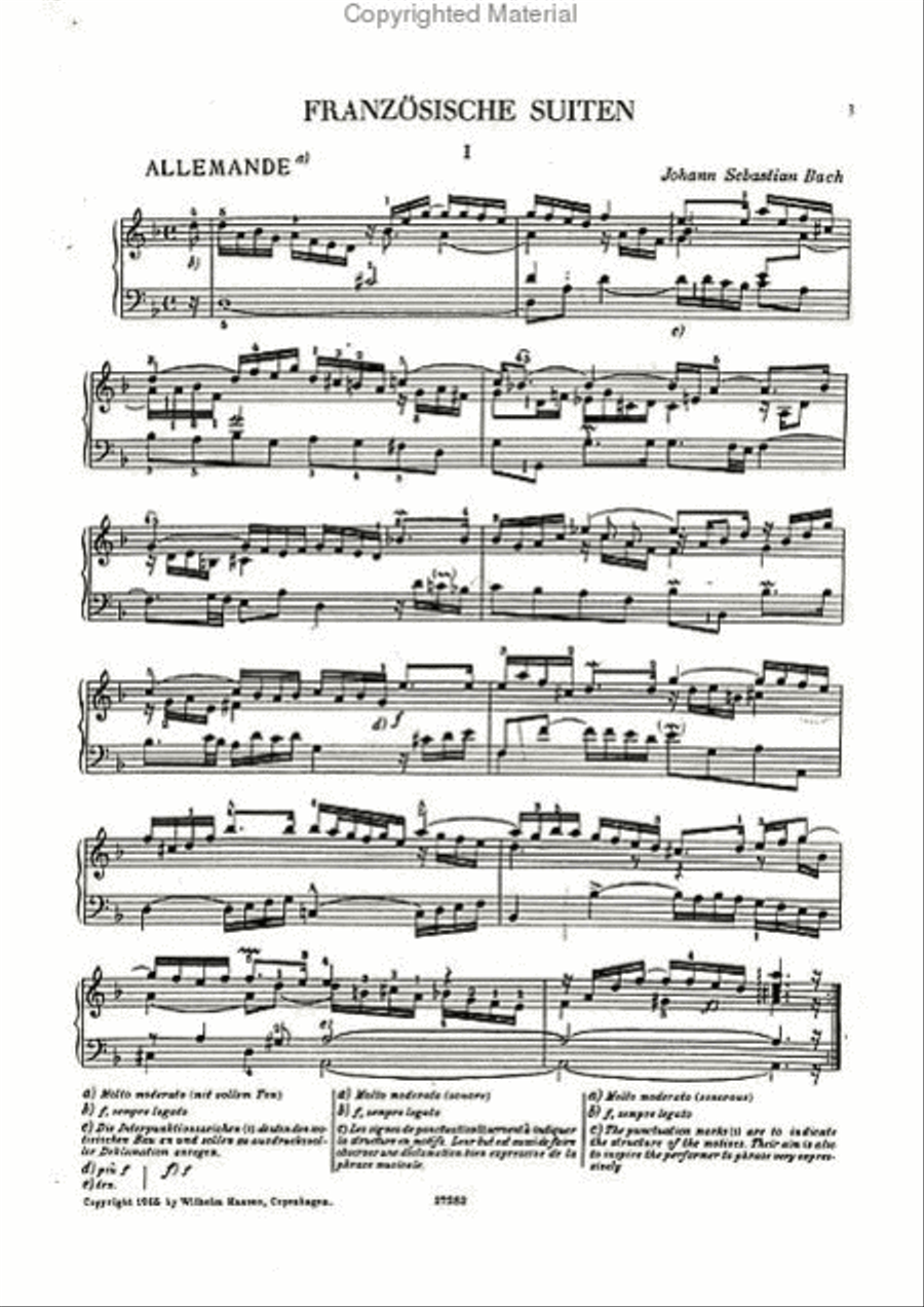 French Suites, BWV 812-817